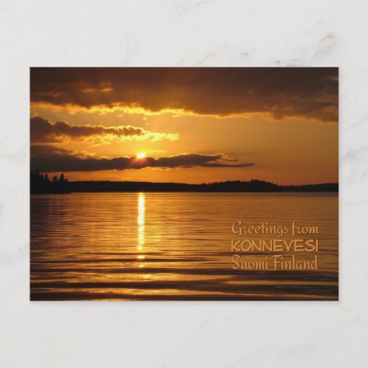 Carte postale Konnevesi Sunset (Devant)
