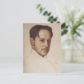 Carte Postale Konstantin Somov - Portrait de M. Dobuzhinsky (Debout devant)