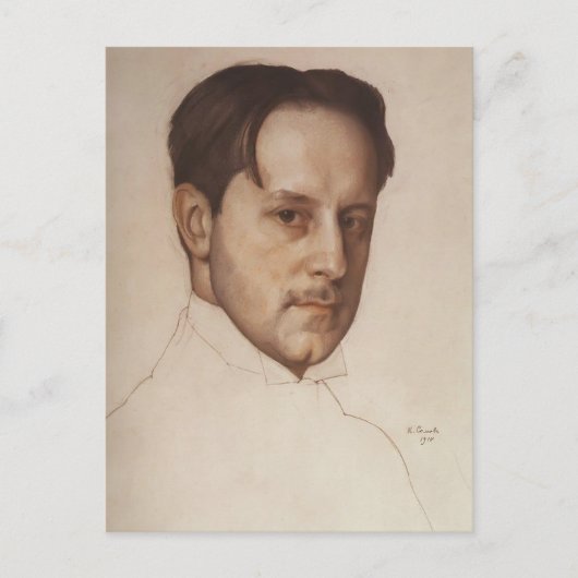 Carte Postale Konstantin Somov - Portrait de M. Dobuzhinsky (Devant)