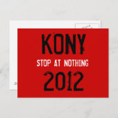 Carte postale Kony 2012 (Devant / Derrière)