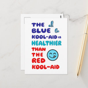 Carte postale Kool-Aid bleu