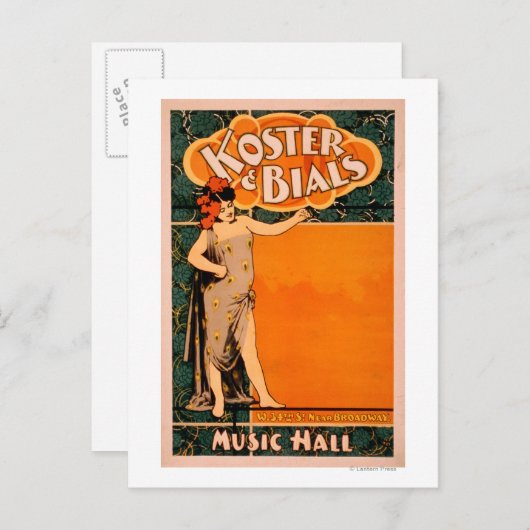 Carte Postale Koster & Bial's Music Hall près de Broadway (Devant / Derrière)