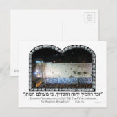Carte Postale Kotel ou Wall de l'Ouest la nuit (Devant / Derrière)