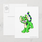 Carte Postale Kougra Green (Devant / Derrière)