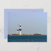 Carte Postale Koweït Tours vue océan (Devant / Derrière)