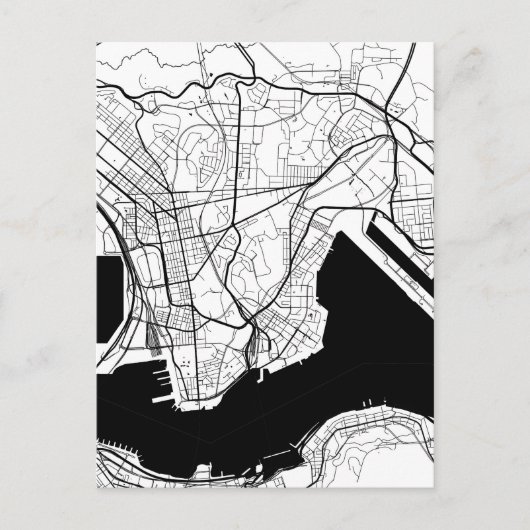 Carte Postale Kowloon Hong Kong Map (Devant)