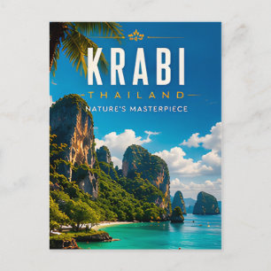 Carte Postale 🏝️ Krabi Thaïlande Décoration de Maison Côte Trop