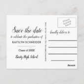 Carte Postale Kraft Paper Graduation Party Enregistrer La Date P (Dos)