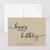 Carte Postale Kraft Paper Professional Joyeux anniversaire (Devant / Derrière)