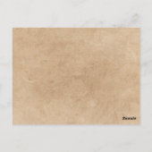 Carte Postale Kraft Rustic Blue Floral Wedding Enregistrer la da (Dos)