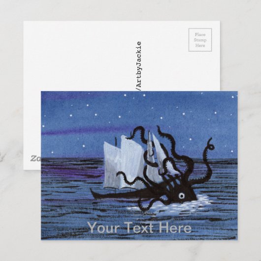 Carte Postale Kraken (Devant / Derrière)