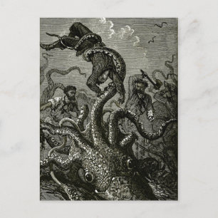 Carte Postale Kraken de 2000 ligues sous la mer