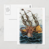 Carte Postale Kraken par Pierre Denys de Montfort, 1801 (Devant / Derrière)