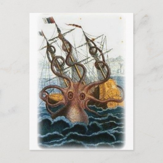 Carte Postale Kraken par Pierre Denys de Montfort, 1801 (Devant)