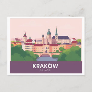 Carte Postale Kraków Pologne Pastel Travel - Wawel Castle