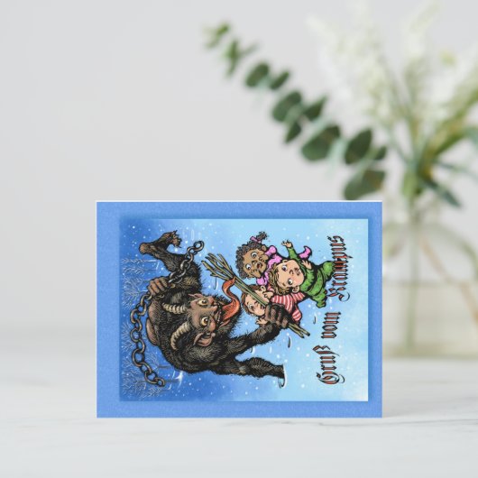 Carte postale Krampus (Debout devant)