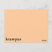 Carte Postale Krampus a une longue langue (Dos)