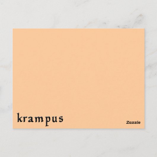 Carte Postale Krampus a une longue langue (Dos)