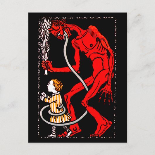 Carte Postale Krampus a une longue langue (Devant)
