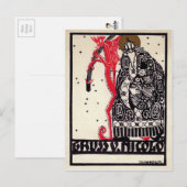 Carte Postale Krampus allemand vintage (Devant / Derrière)