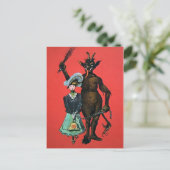 Carte Postale Krampus allemand vintage (Debout devant)