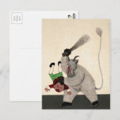 Carte Postale Krampus allemand vintage (Devant / Derrière)