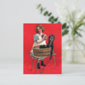 Carte postale Krampus Bath vintage (Debout devant)