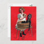 Carte postale Krampus Bath vintage (Devant / Derrière)