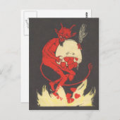 Carte Postale Krampus Burning Hearts (Devant / Derrière)