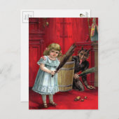 Carte Postale Krampus de cache vintage (Devant / Derrière)