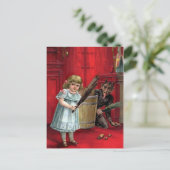 Carte Postale Krampus de cache vintage (Debout devant)