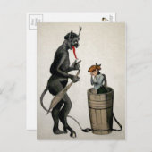 Carte Postale Krampus déplaisant (Devant / Derrière)
