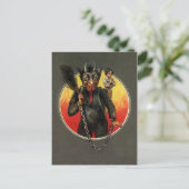 Carte Postale Krampus émergent vintage (Debout devant)