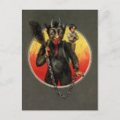 Carte Postale Krampus émergent vintage (Devant)