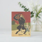 Carte Postale Krampus enlève des enfants (Debout devant)