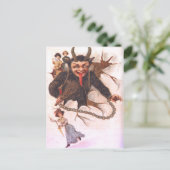 Carte Postale Krampus enlève des femmes (Debout devant)
