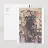 Carte Postale Krampus et sa moto (Devant / Derrière)