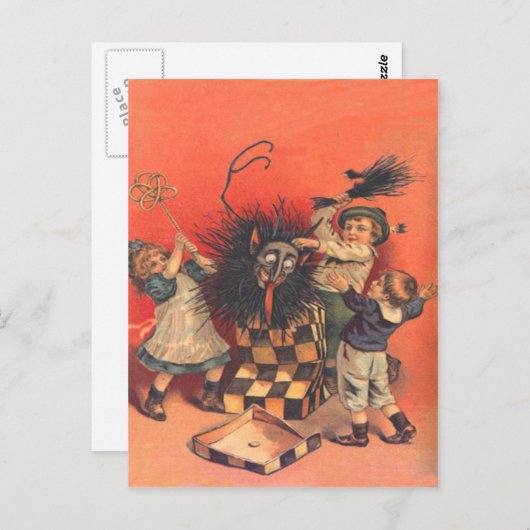 Carte Postale Krampus Jack-In-A-Box (Devant / Derrière)