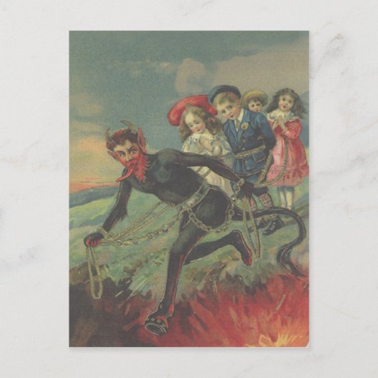 Carte Postale Krampus kidnapping (Devant)