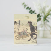 Carte Postale Krampus ôte le mauvais enfant (Debout devant)