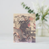Carte Postale Krampus & Prêtre Conduite Avec Des Enfants (Debout devant)
