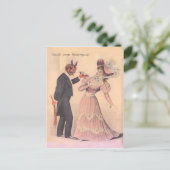 Carte Postale Krampus Proposition À La Femme (Debout devant)