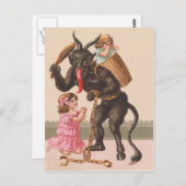 Carte Postale Krampus Punir les enfants Chaîne de commutation (Devant / Derrière)