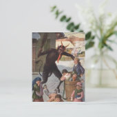 Carte Postale Krampus Punir les enfants enlevés hiver (Debout devant)