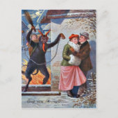 Carte Postale Krampus Punissant les Adultes Méchants (Devant)