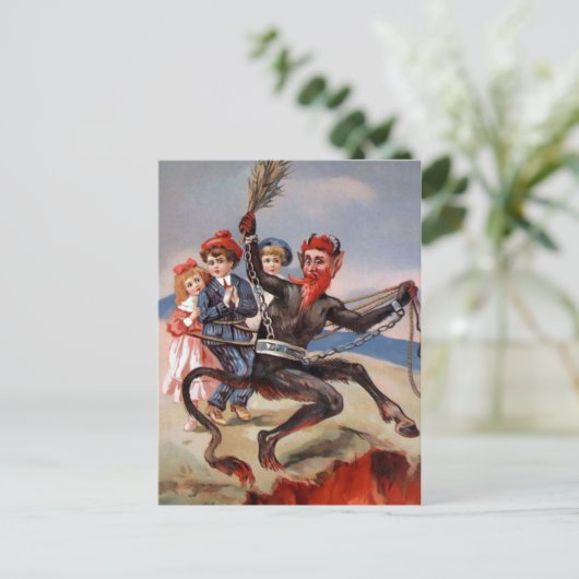 Carte Postale Krampus victorien en enfer (Debout devant)