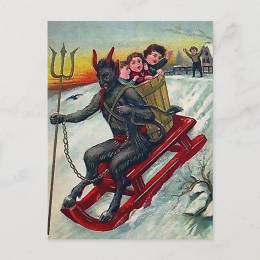 Carte Postale Krampus vintage (Devant)