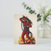 Carte Postale Krampus vintage (Debout devant)