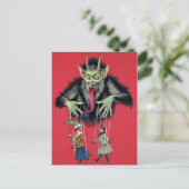Carte Postale Krampus vintage avec marionnettes (Debout devant)