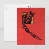 Carte Postale Krampus vintage en colère (Devant / Derrière)